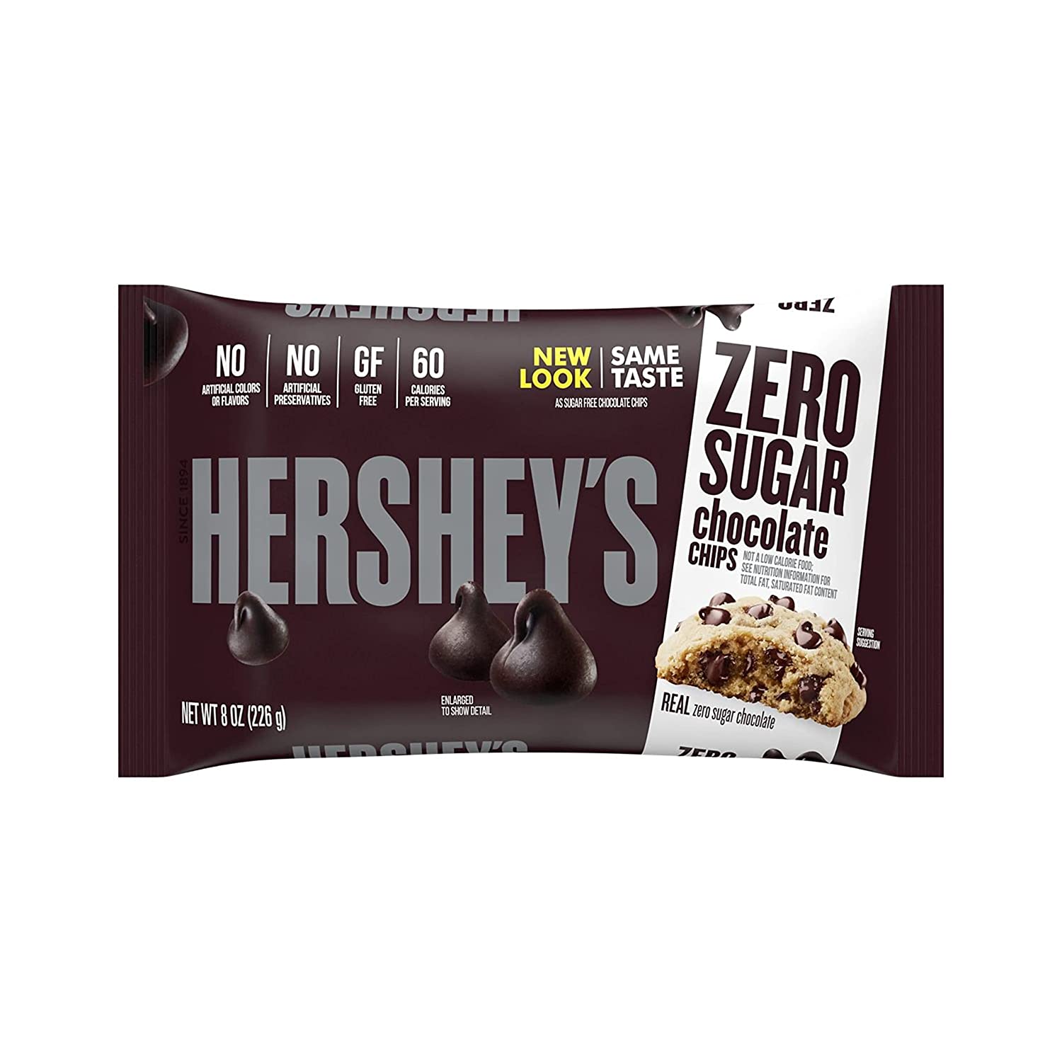 Hersheys zero sugar chocolate chips 226g madulsa