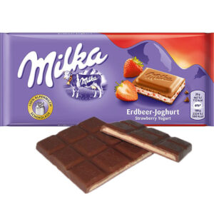 MILKA STRAWBERRY BAR 100g - Image 1
