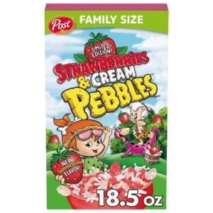 STRAWBERRIES & CREAM PEBBLES FAMILY SIZE 524g - Image 1