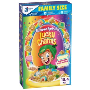 LUCKY CHARMS RAINBOW SPRINKLES FAMILY SIZE 521g - Image 1